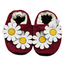 Augusta BabyDual Daisy Suede Soft Sole Leather Baby Shoes-image