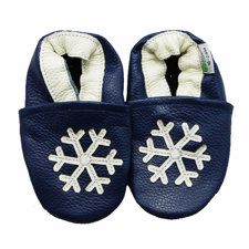 Augusta BabySnowflake Soft Sole Leather Baby Shoes-image