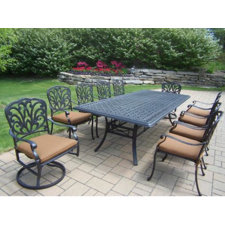 Hampton 102 x 46 11pc Dining Set with Cushions image