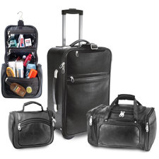 U.S. TravelerKoskin Leather 3 Piece Luggage Set-image