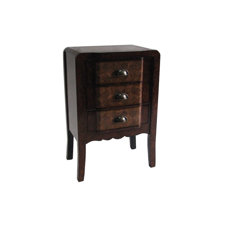 Cheungs Wooden Tall Round 7 Drawer Chest With Ring Handles On