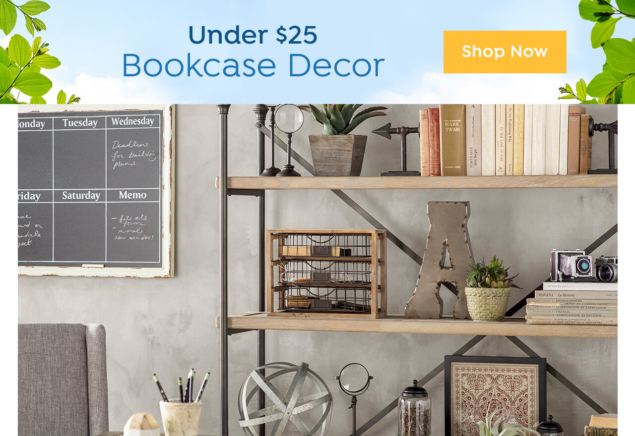 Bookcase Decor Under $25