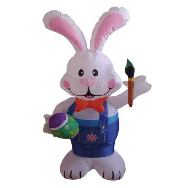 Inflatable Rabbit Holding Paintbrush Decoration