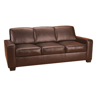 brown leather sofa