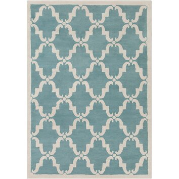 Davin Moroccan Pattern Blue Area Rug