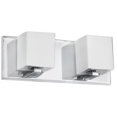 Dainolite Frosted Glass 2 Light Bath Vanity Light