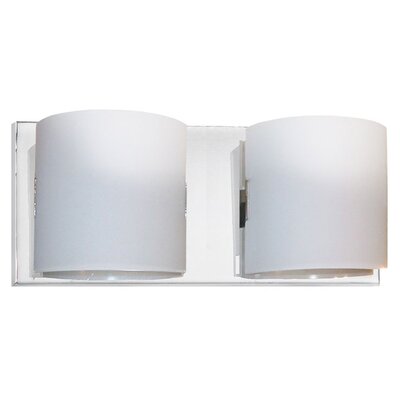 Dainolite Frosted Glass 2 Light Bath Vanity Light