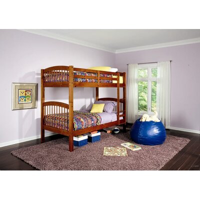 Wildon Home ® Diamond Lake Twin over Twin Bunk Bed with Built In