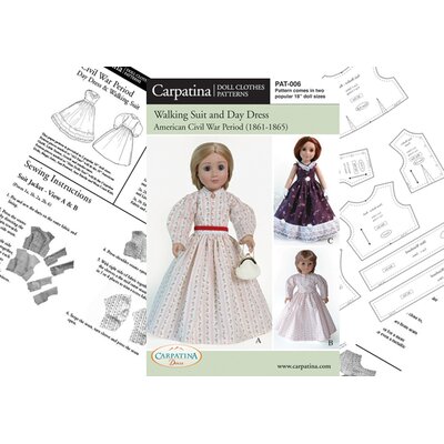 Historical 18&quot; dolls clothes patterns - Carpatina Dolls, Nashua