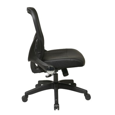 Office Star Deluxe R2 SpaceGrid® Back Leather Seat Chair with Flip