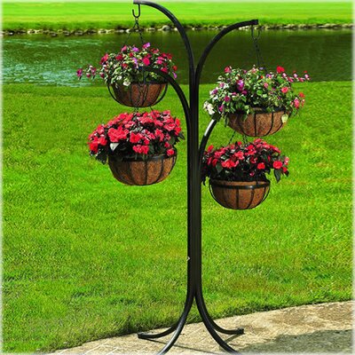 CobraCo 4-Arm Tree with Hanging Baskets & Reviews | Wayfair