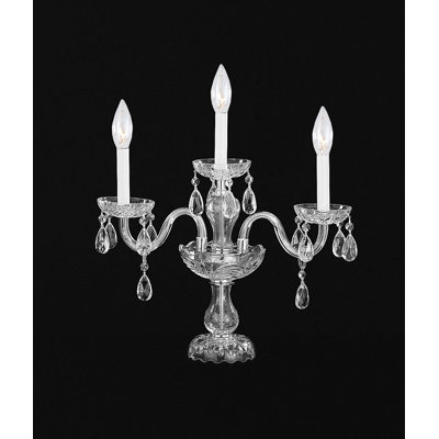 Crystorama Traditional Crystal 3 Light Bath Vanity Light