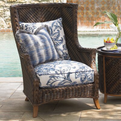 Island Estate Lanai Wing Chair and Ottoman with Cushions | Wayfair