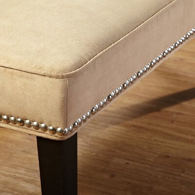 TMS Microfiber Nailhead Bedroom Bench