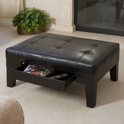 dcor design chatham leather cocktail ottoman