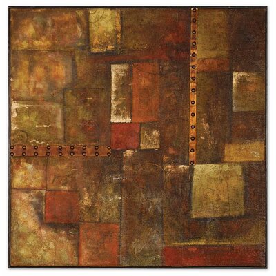 Uttermost Autumn Blocks Framed Original Painting