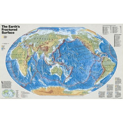 National Geographic Maps The Earths Fractured Surface Map