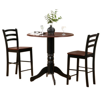 Hazelwood Home Two Toned 3 Piece Bistro Set