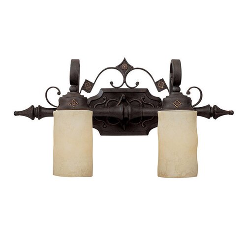 Capital Lighting River Crest Two Light Bath Vanity in Rustic Iron