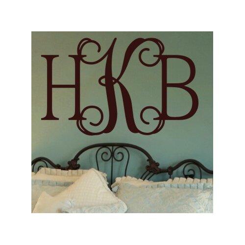 Alphabet Garden Designs Hip Chick Monogram Wall Decal