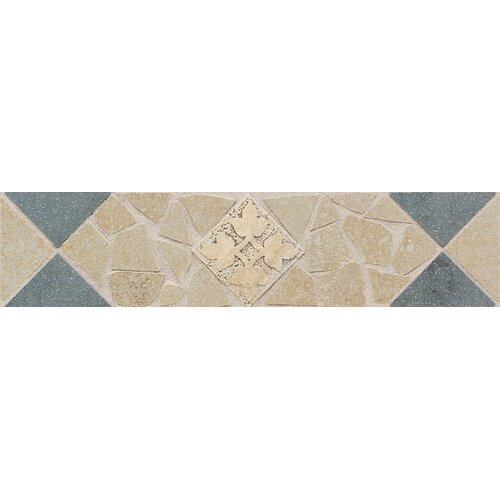 Daltile Florenza 12 x 3 Decorative Accent in Oliva / Azzurro