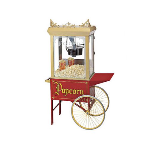 Bass 6 oz Antique Popcorn Machine w/ Cart