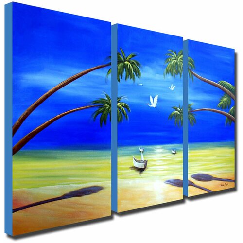 White Walls 3 Piece Ocean Avenue Canvas Art Set