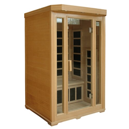 Crystal Sauna 2 Person Infrared Sauna with Seven Carbon Heaters