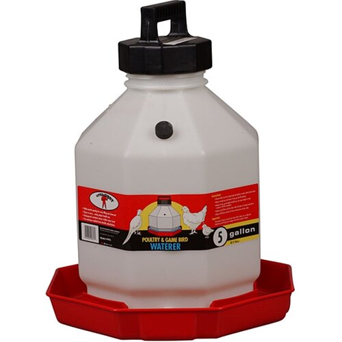 Miller Mfg Plastic Poultry Waterer in Red