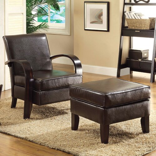 Hokku Designs Bowed Chair and Ottoman