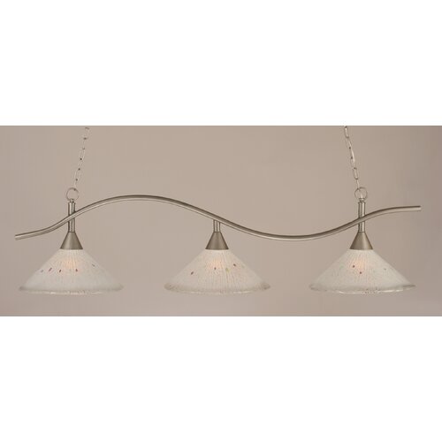 Toltec Lighting Swoop 3 Light Billiard Pendant