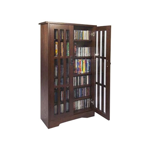 Leslie Dame Glass Door Multimedia Storage Cabinet & Reviews | Wayfair