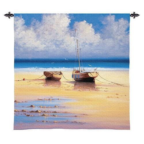 Fine Art Tapestries Restful Moorings Tapestry   David Short