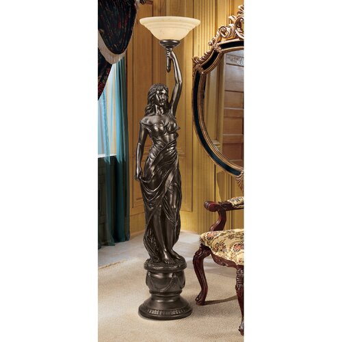 Design Toscano The Goddess Offering Mermaid Sculptural Floor Lamp