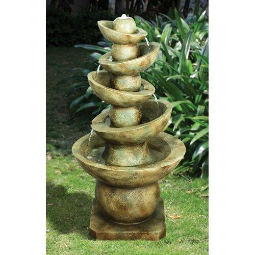 Design Toscano Offset Balance Cascading Resin Tiered Fountain