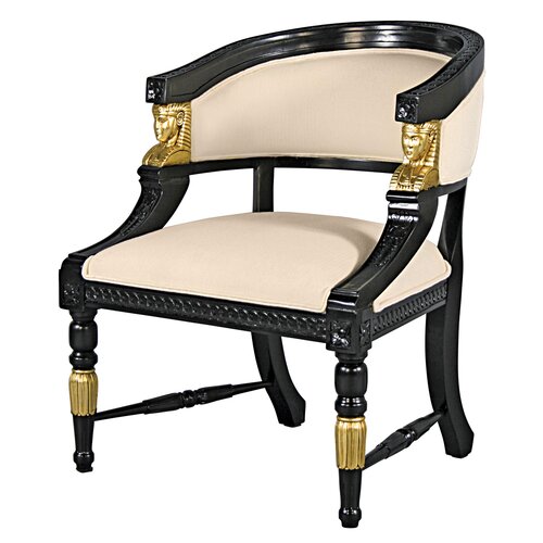 Design Toscano Neoclassical Egyptian Revival Twill Arm Chair