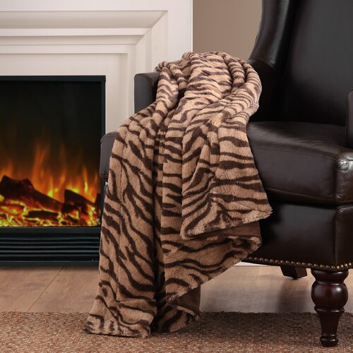 Madison Park Chapman Long Fur Polyester Throw