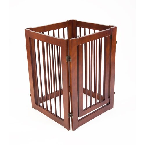 Primetime Petz Configurable 360 Z Fold Pet Gate in Walnut