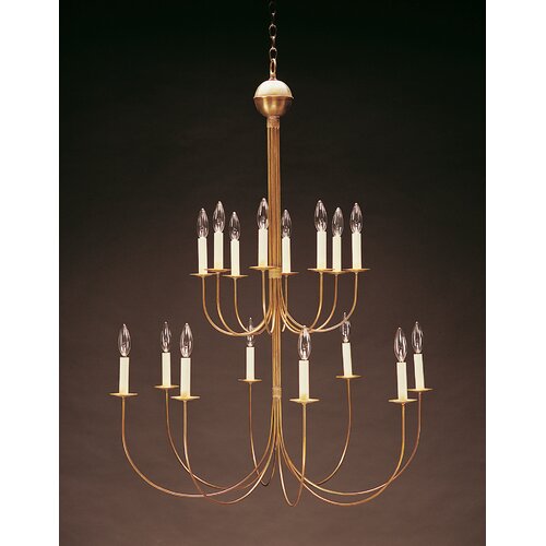 Chandelier 16 Light Candelabra Sockets Hanging 2 Tier J Arms