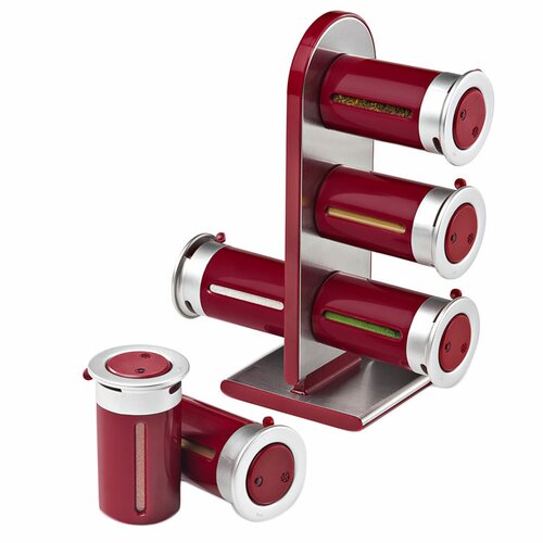 Zevro 6 Canister Magnetic Spice Stand