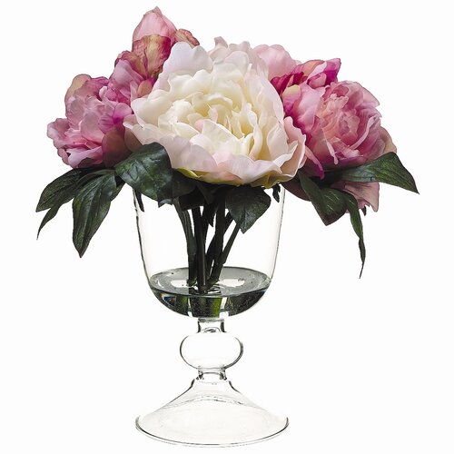 Tori Home Peony in Glass Vase