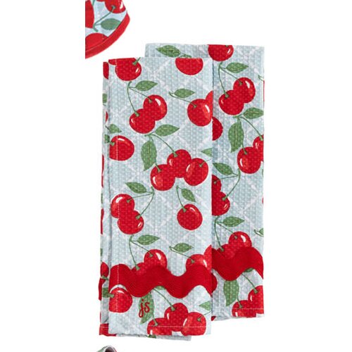 Jessie Steele Parisian Toile Waffle Ric Rac Towel (Set of 2)