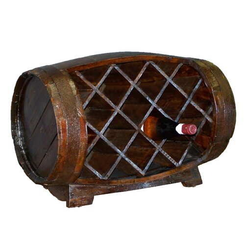 Antique Revival 11 Bottle Barrel Wine Rack