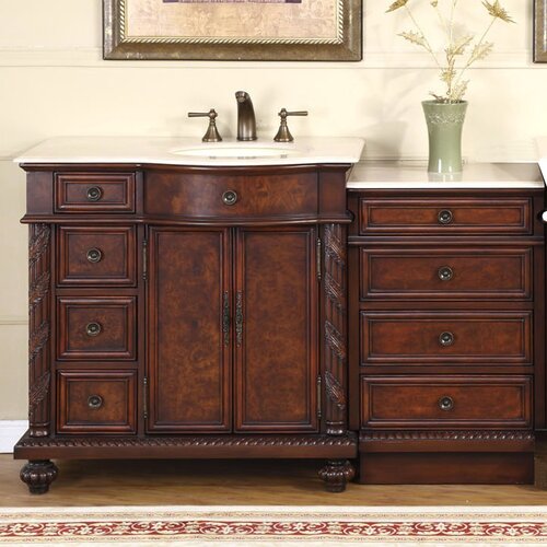 Silkroad Exclusive Butler 56 Single Bathroom Vanity Set