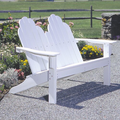 Seaside Casual Adirondack Shell Back Garden Bench