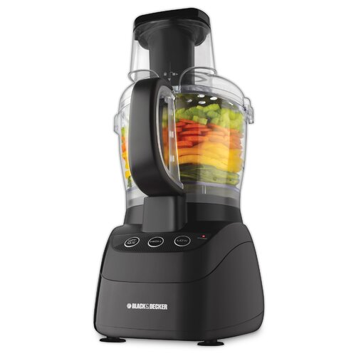 Black & Decker 500 Watt Wide Mouth Food Processor in Black