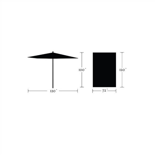 Oxford Garden 10 Sunbrella Rectangular Market Umbrella