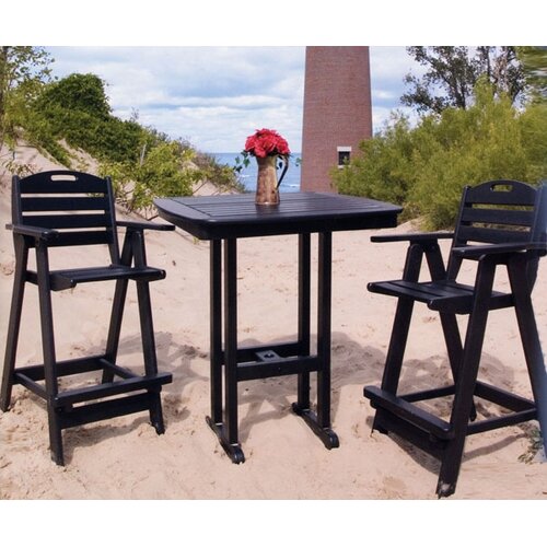 POLYWOOD® Nautical 3 Piece Bar Height Dining Set