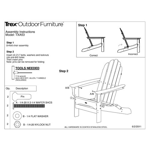 POLYWOOD® Trex Outdoor Cape Cod 6 Piece Adirondack Conversation Set