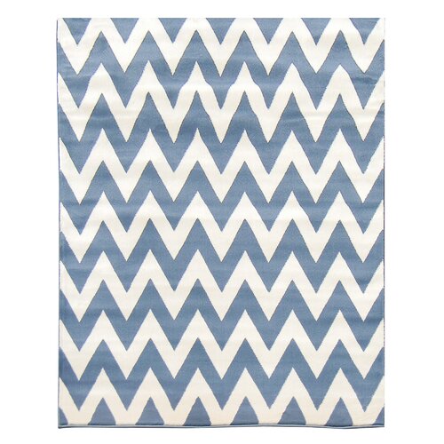 DonnieAnn Company Sculpture Blue Geometric Rug